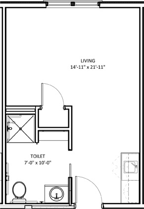 Standard Studio floorplan